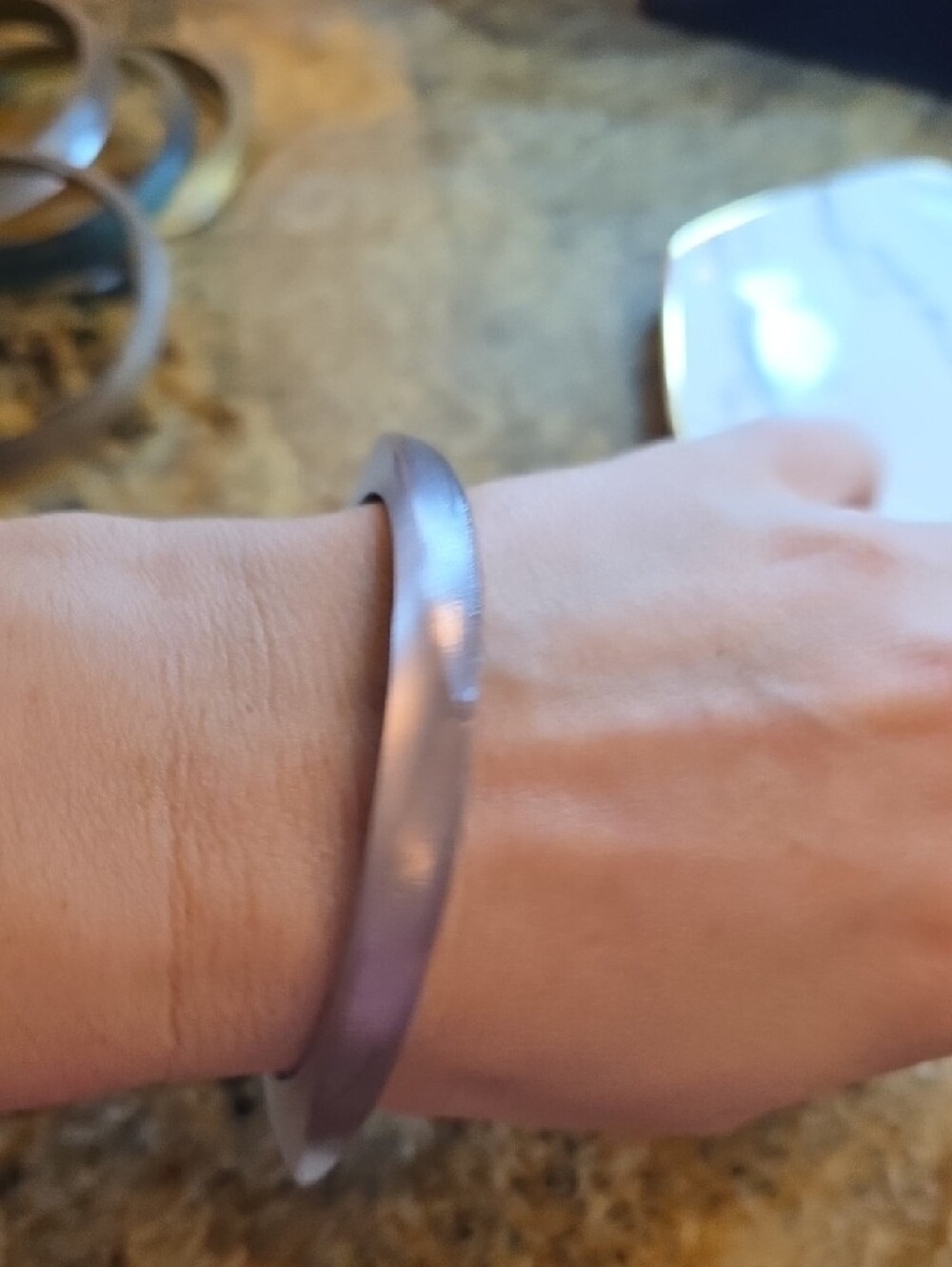 Alexis Bittar Lilac Lucite Bangle Bracelet - Picture 5 of 6